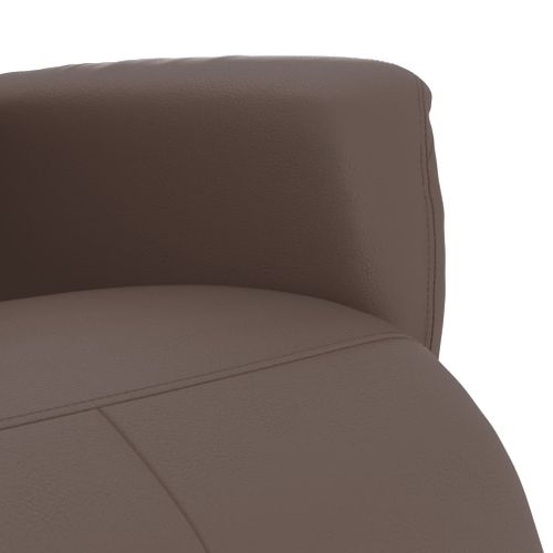 Fauteuil Relax - Fauteuil Inclinable Avec Repose-pieds Marron Similicuir We32