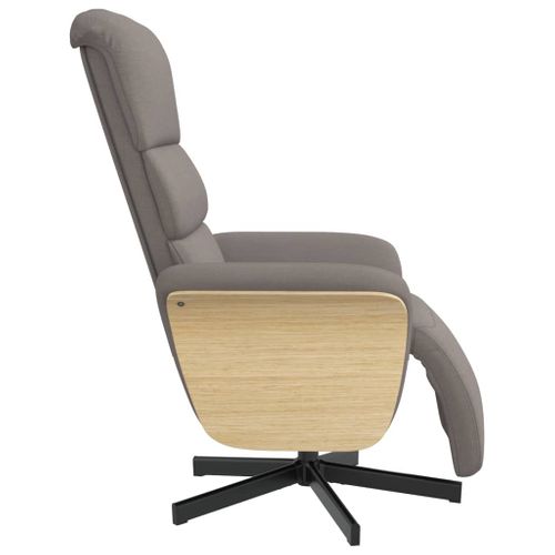 Fauteuil Relax - Fauteuil Inclinable - Fauteuil De Relaxation Avec Repose-pieds Taupe Tissu We47