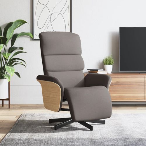 Fauteuil Relax - Fauteuil Inclinable - Fauteuil De Relaxation Avec Repose-pieds Taupe Tissu We47