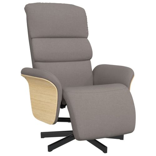 Fauteuil Relax - Fauteuil Inclinable - Fauteuil De Relaxation Avec Repose-pieds Taupe Tissu We47