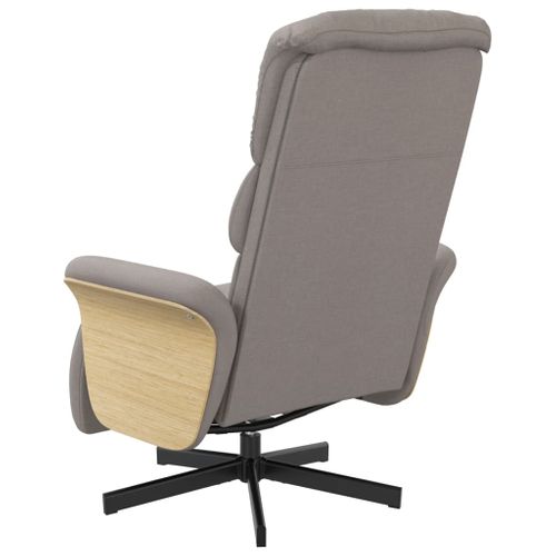 Fauteuil Relax - Fauteuil Inclinable - Fauteuil De Relaxation Avec Repose-pieds Taupe Tissu We47