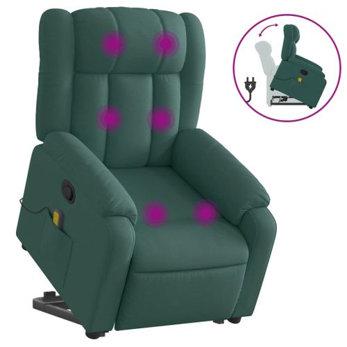Fauteuil Relax - Fauteuil Inclinable - Fauteuil De Relaxation Vert Foncé Tissu We405