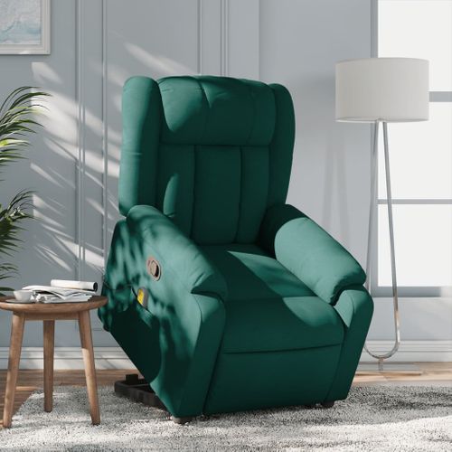 Fauteuil Relax - Fauteuil Inclinable - Fauteuil De Relaxation Vert Foncé Tissu We405