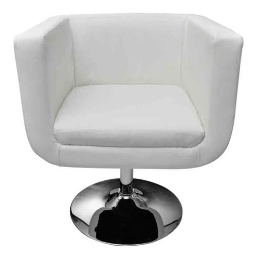 Lot De 2 Chaises De Bar - Tabourets De Bar Blanc Similicuir Ta7