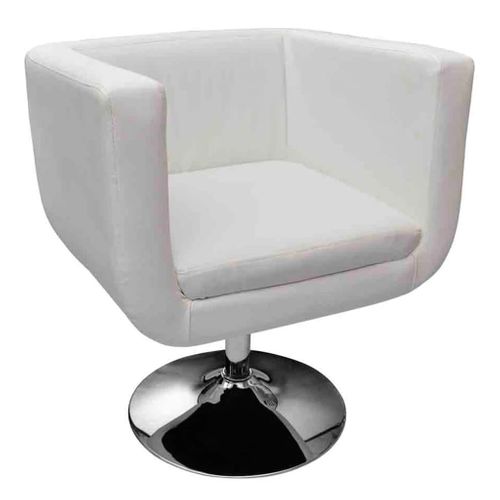 Lot De 2 Chaises De Bar - Tabourets De Bar Blanc Similicuir Ta7