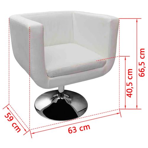 Lot De 2 Chaises De Bar - Tabourets De Bar Blanc Similicuir Ta7