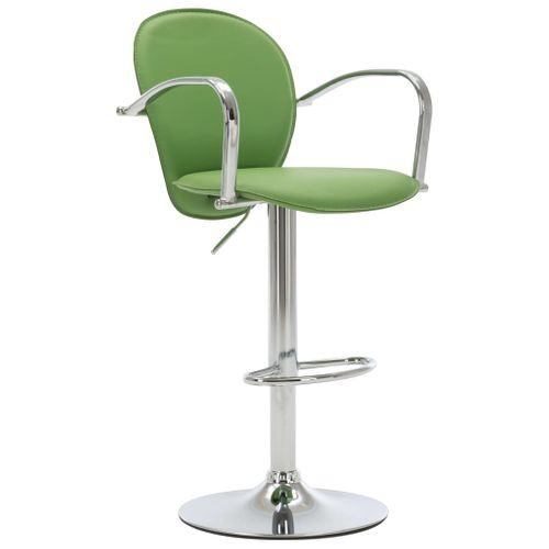 Lot De 2 Tabourets De Bar - Chaises De Bar Avec Accoudoir Vert Similicuir Ta70