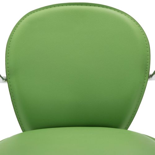 Lot De 2 Tabourets De Bar - Chaises De Bar Avec Accoudoir Vert Similicuir Ta70