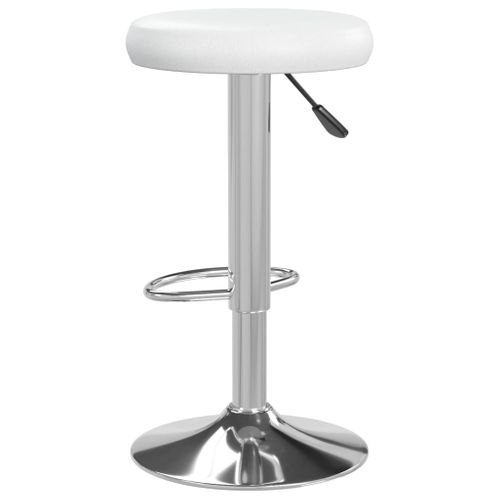 Lot De 2 Tabourets De Bar - Chaises De Bar Blanc Similicuir Ta114