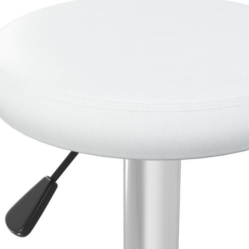 Lot De 2 Tabourets De Bar - Chaises De Bar Blanc Similicuir Ta114