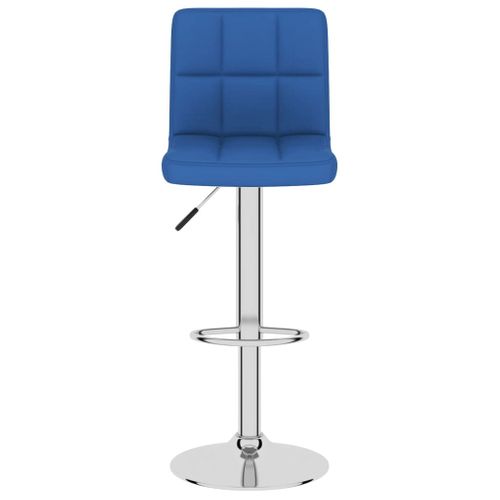 Lot De 2 Tabourets De Bar - Chaises De Bar Bleu Tissu Ta115