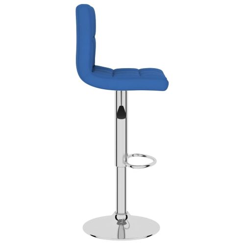 Lot De 2 Tabourets De Bar - Chaises De Bar Bleu Tissu Ta115