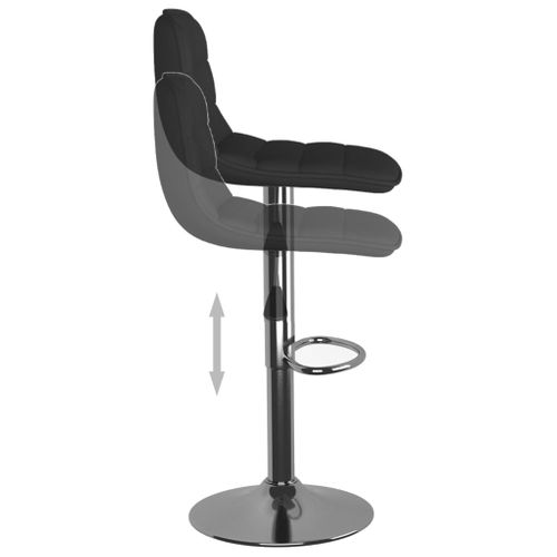 Lot De 2 Tabourets De Bar - Chaises De Bar Noir Tissu Ta334