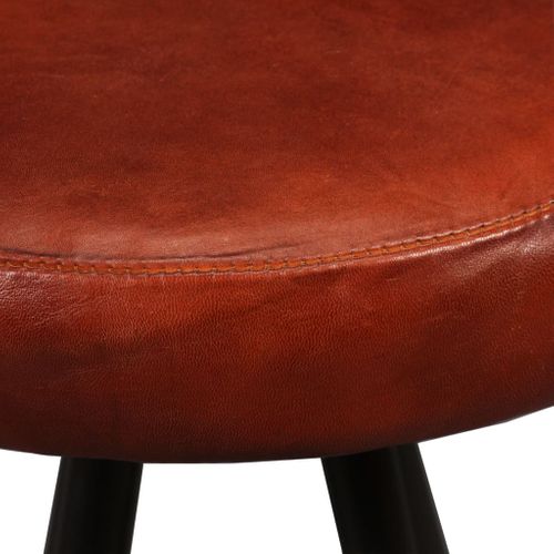 Lot De 4 Tabourets De Bar - Chaises De Bar Cuir Véritable Ta429