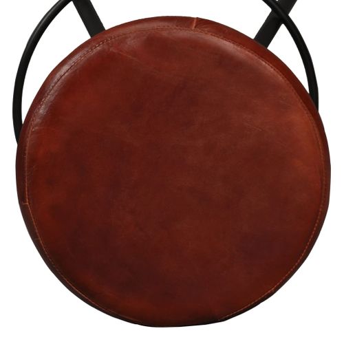 Lot De 4 Tabourets De Bar - Chaises De Bar Cuir Véritable Ta429