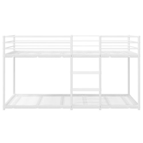 Lit Superposé - Lit Enfant Sans Matelas Blanc 107x203 Cm Acier