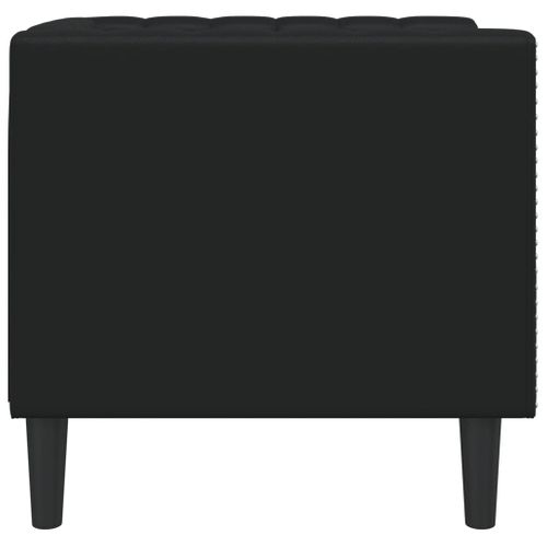 Fauteuil Fixe - Fauteuil De Salon Chesterfield Noir Similicuir