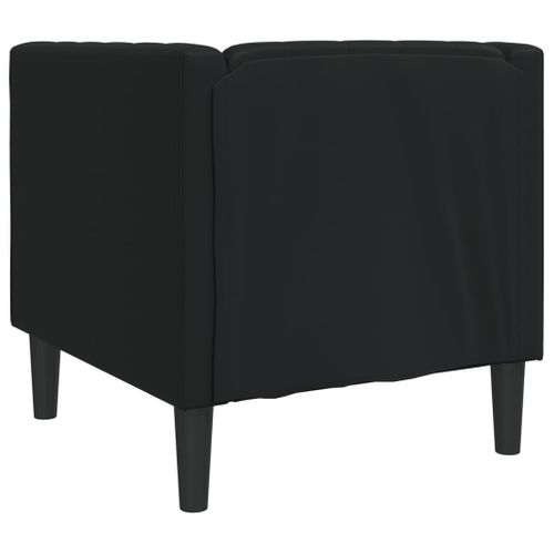 Fauteuil Fixe - Fauteuil De Salon Chesterfield Noir Similicuir