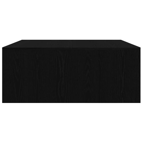 Table Basse - Table De Salon Avec Tiroirs Chêne Noir 100x100x40 Cm Z566