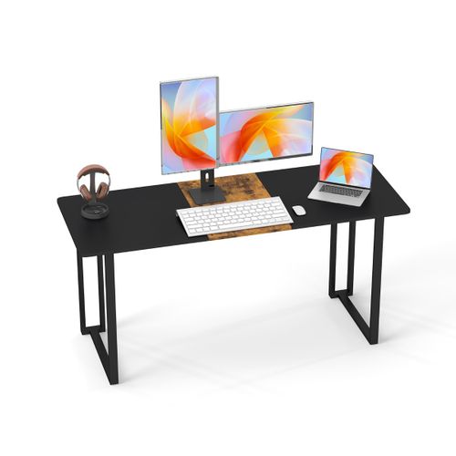 Bureau D'ordinateur Bureau D'étude Industriel Table De Conférence 160 X 60 X 75,5 Cm Noir
