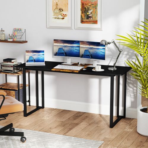 Bureau D'ordinateur Bureau D'étude Industriel Table De Conférence 160 X 60 X 75,5 Cm Noir