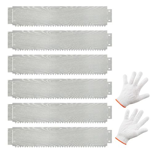 Jardinière Surélevée 6 Pièces De 600 Cm Clôture D'arbre Sans Tranchée Métal Galvanisé Argent