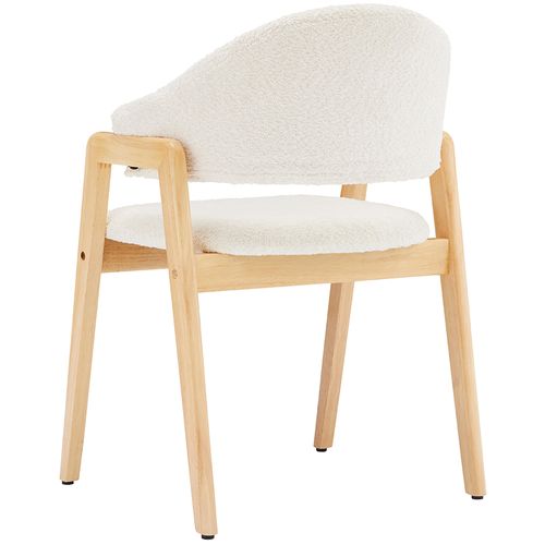 4 Chaises De Salle à Manger, Ergonomiques, Dossier Incurvé, Blanches