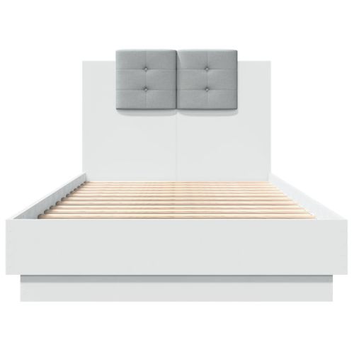 Lit Contemporain - Lit Adulte - Cadre De Lit Avec LED Blanc 90x190 Cm Li151