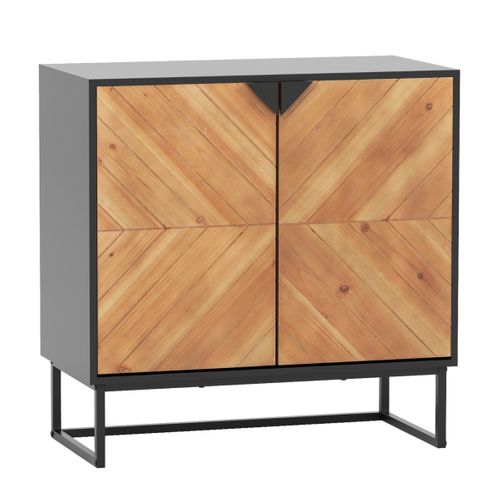 Buffet, Bahut, Meuble De Rangement Moderne Avec 2 Portes 80 X 40 X 80 Cm Noir