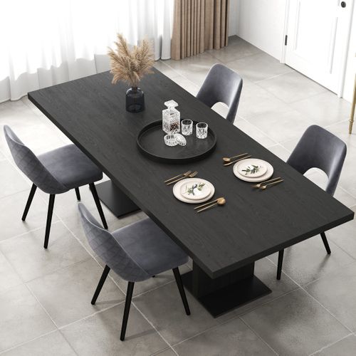 Lot De 2 Chaises De Salle à Manger, Chaises à Manger Avec Coussin Repose-pieds Réglables Gris