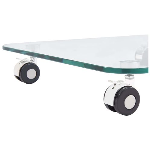 Table Basse Table De Salon - 45x40x63 Cm Verre Trempé Z159