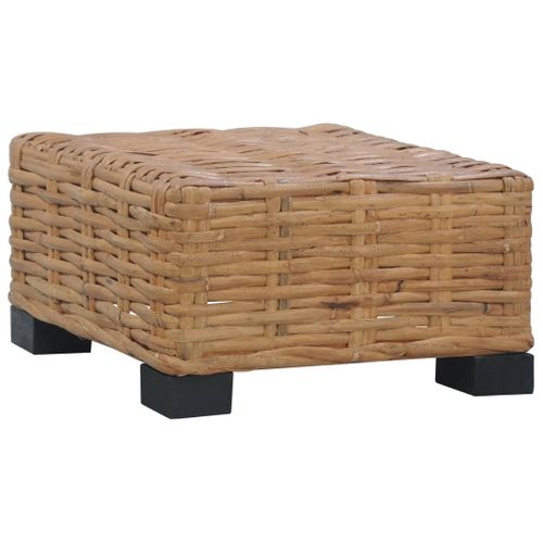 Table Basse - Table De Salon 47x47x28 Cm Rotin Naturel