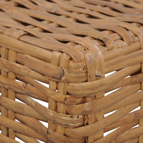 Table Basse - Table De Salon 47x47x28 Cm Rotin Naturel