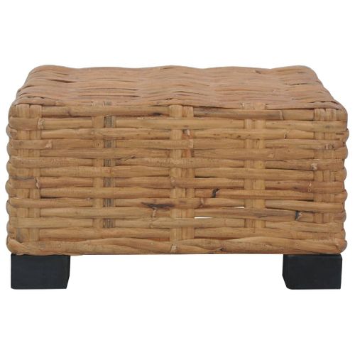 Table Basse - Table De Salon 47x47x28 Cm Rotin Naturel