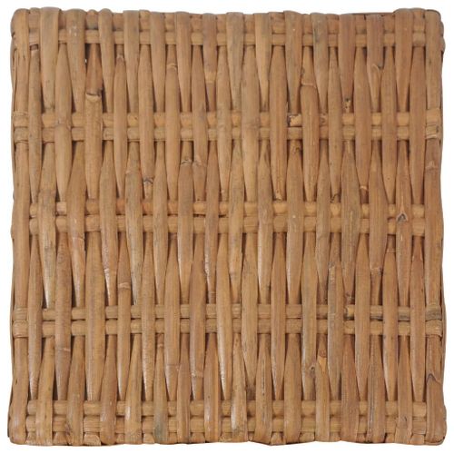Table Basse - Table De Salon 47x47x28 Cm Rotin Naturel