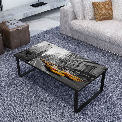 Table Basse - Table De Salon Avec Dessus De Table Rectangulaire