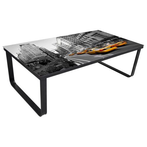 Table Basse - Table De Salon Avec Dessus De Table Rectangulaire