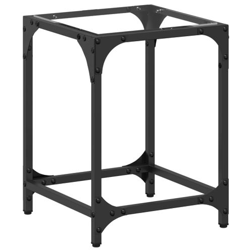 Table Basse - Table De Salon Avec Dessus En Verre Transparent 30x30x40 Cm Acier
