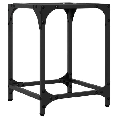 Table Basse - Table De Salon Avec Dessus En Verre Transparent 30x30x40 Cm Acier