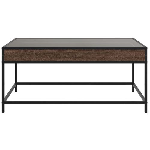 Table Basse - Table De Salon Avec LED Infinity Chêne Marron 90x50x41 Cm