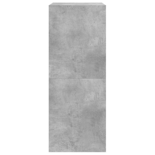 Armoire à Chaussures - Meuble à Chaussures 2 Tiroirs Rabattables Gris Béton E62