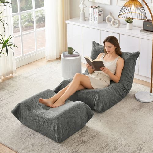 Pouf, sac de haricots, coussin de sol,pour salon, chambre, balcon et jardin