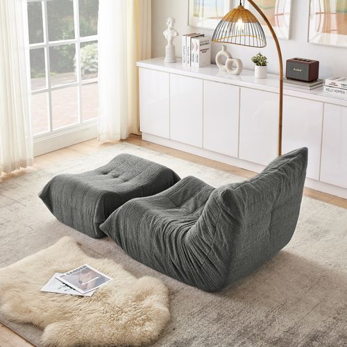 Pouf, sac de haricots, coussin de sol,pour salon, chambre, balcon et jardin