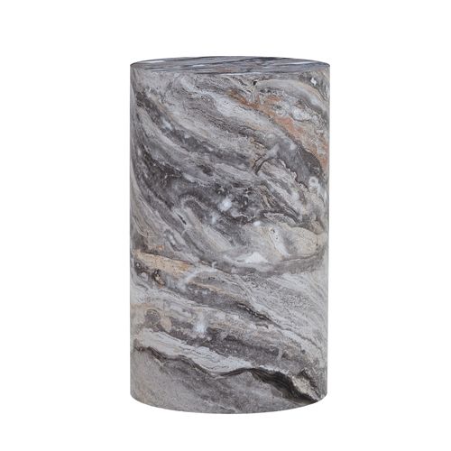 Table D’appoint Ronde Effet Bois D.30 Cm – Support Plantes et Bout De Canapé Moderne