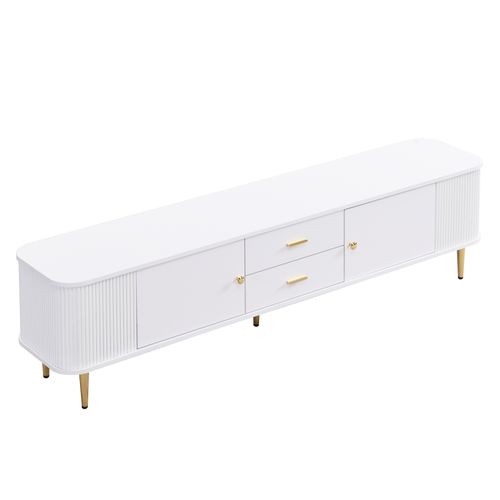 Meuble TV Banc TV - 170x34x45cm Blanc Mdf