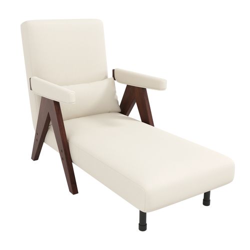 Canapé-lit, Canapé Convertible Avec Dossier Réglable 64x60x87cm Bois Foncéetbeige