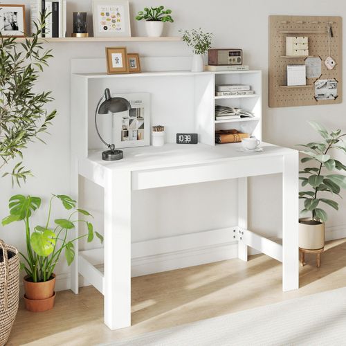 Bureau D'ordinateur Avec Bibliothèque Bureau D'étude Avec Prises Électriques Et Passe-câbles Table