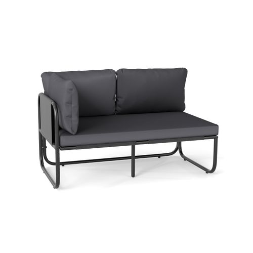 Canapé 2 Places Pour Patio Canapé Avec Coussins De Dossier Et Coussin De Siège Amovibles Accoudoir
