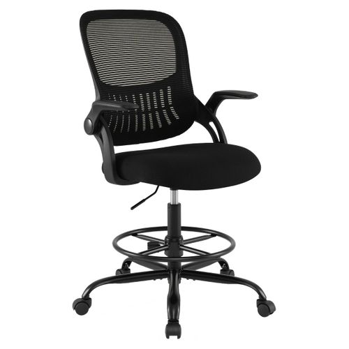 Chaise De Bureau Chaise De Travail Pivotante Haute En Maille Avec Accoudoirs Relevables