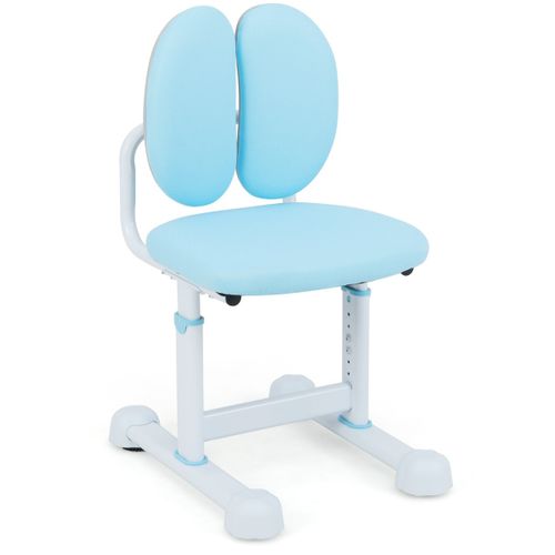 Chaise De Bureau Pour Enfant Chaise D'étude Avec Double Soutien Lombaire Hauteur Réglable Bleu